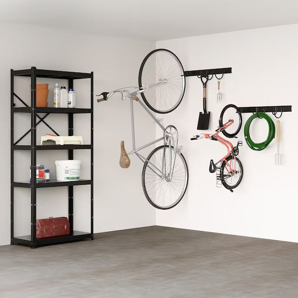 BROR Shelving unit, black, 85x40x190 cm