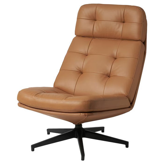 HAVBERG Swivel armchair, Grann/Bomstad golden-brown