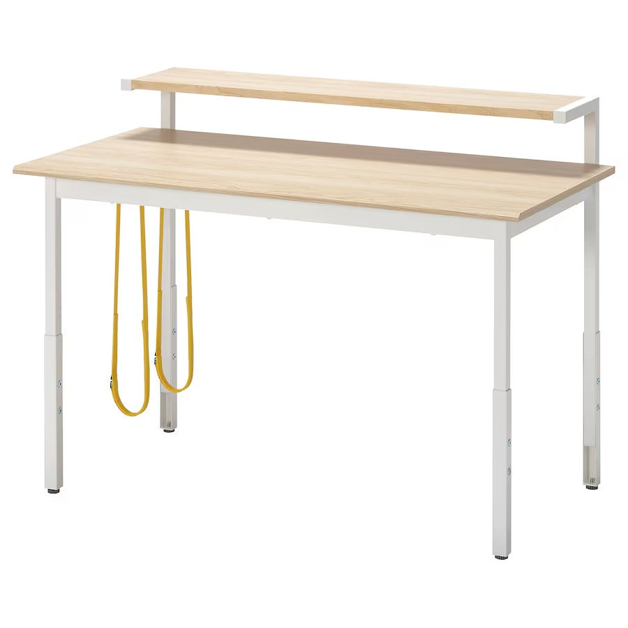 UTVISNING Gaming desk with shelf, black, 120x60 cm