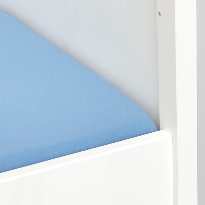 LEN Fitted sheet for cot, light blue, 60x120 cm