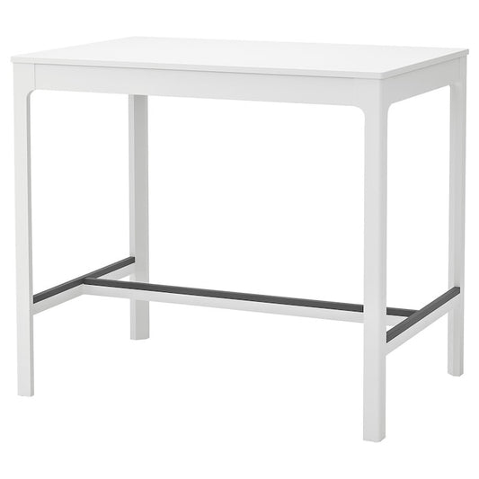 EKEDALEN Bar table, white, 120x80x105 cm