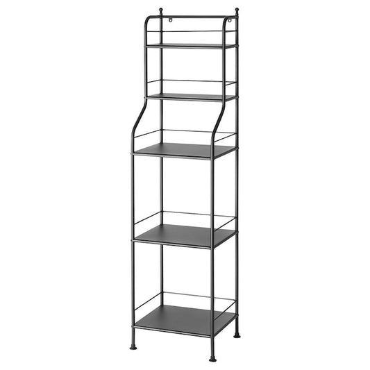 FRÖSJÖN Shelving unit, black, 40x156 cm