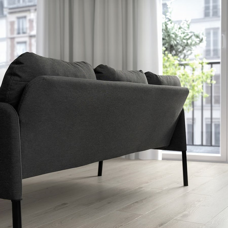 GLOSTAD 3-seat sofa with chaise longue, Knisa medium blue