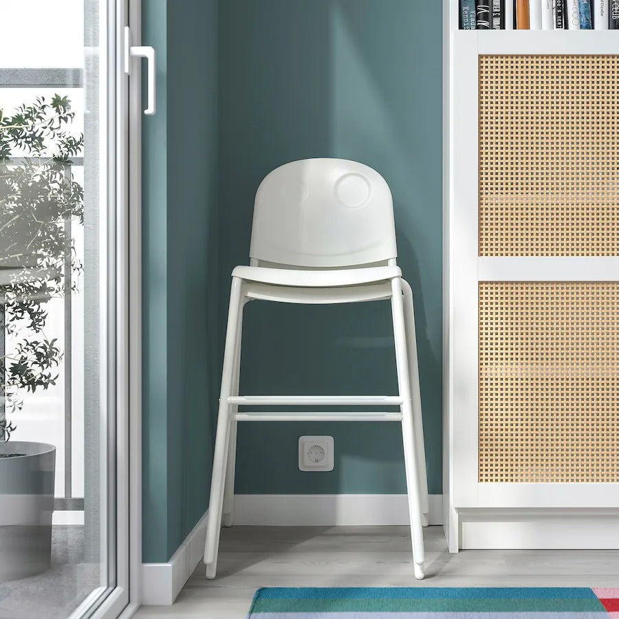 VILDGÅS Junior chair, white/green