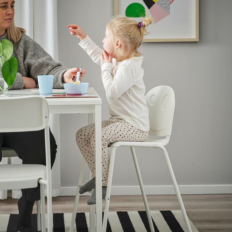 VILDGÅS Junior chair, white/green