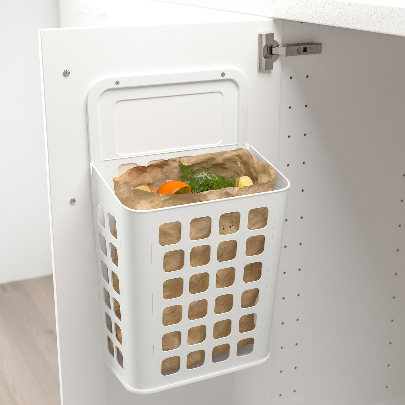 VARIERA waste bin, white, 10 l