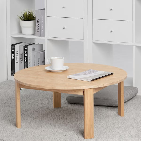 MOXBODA Coffee table, foldable/bamboo, 70 cm