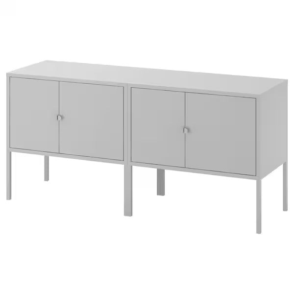 LIXHULT Cabinet combination, grey, 120x35x57 cm