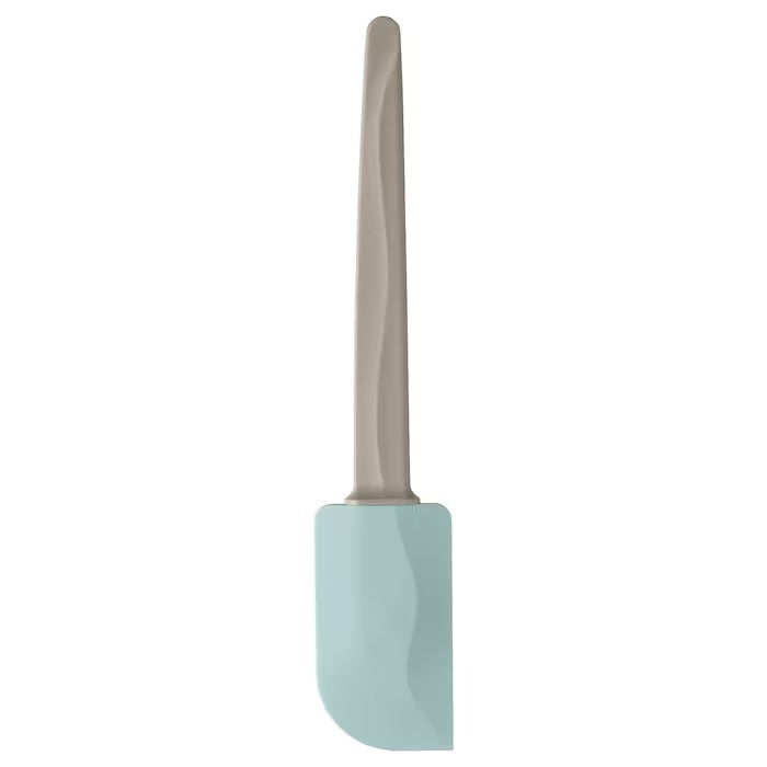 BAKGLAD Rubber spatula, beige/blue, 26 cm