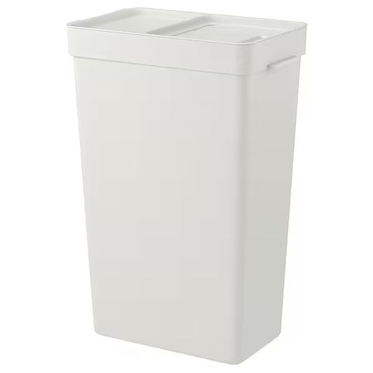 HÅLLBAR Bin with lid, light grey, 35 l