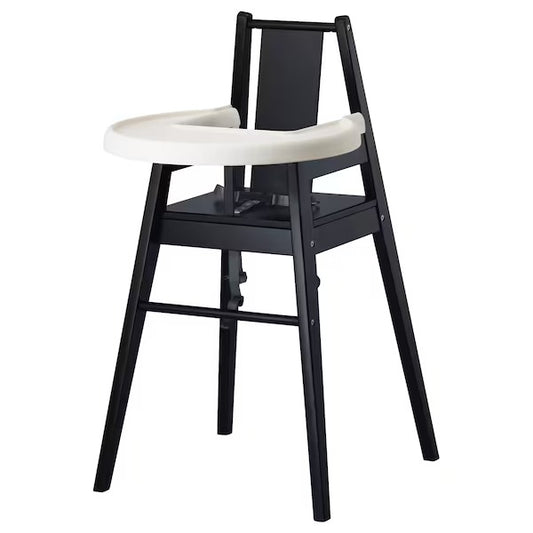 BLÅMES Highchair with tray, black