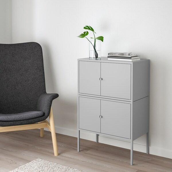 LIXHULT Cabinet combination, grey, 120x35x57 cm