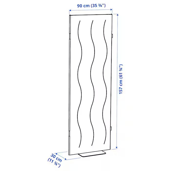 MITTZON Acoustic screen, floor standing, Gunnared beige, 90x157 cm