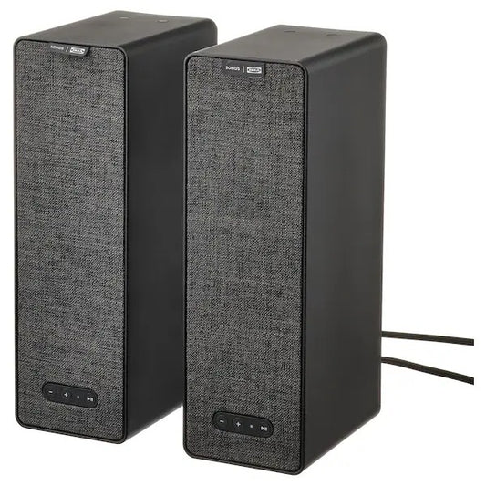 SYMFONISK Wi-Fi bookshelf speakers, black/set of 2 gen 2