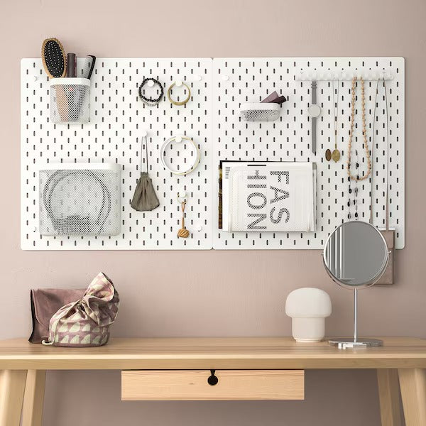 SKÅDIS Pegboard, white, 56x56 cm