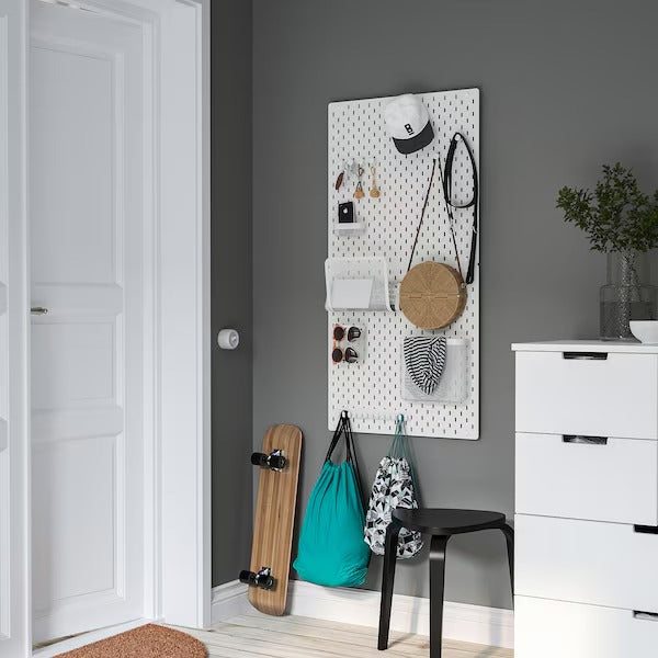 SKÅDIS Pegboard, white, 56x56 cm