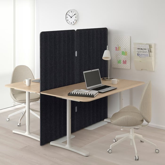 EILIF Screen, freestanding, grey, 80x150 cm