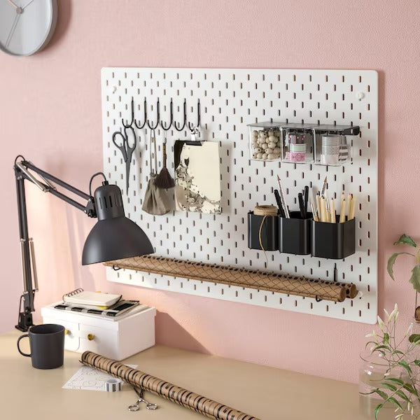 SKÅDIS Pegboard, white, 56x56 cm