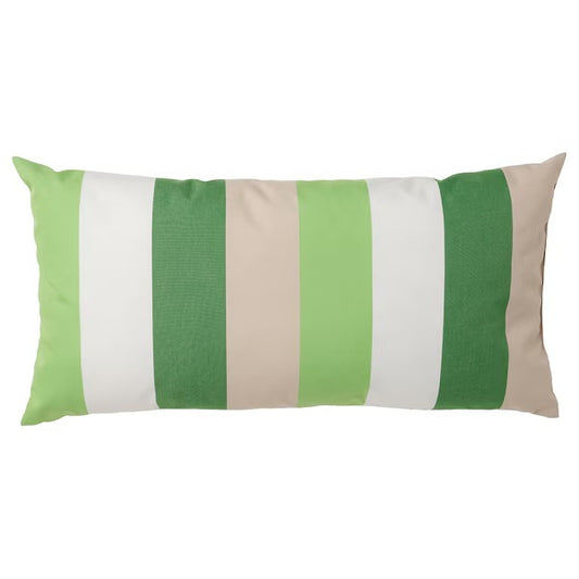 BRÖGGAN Cushion, in/outdoor, green, 30x58 cm