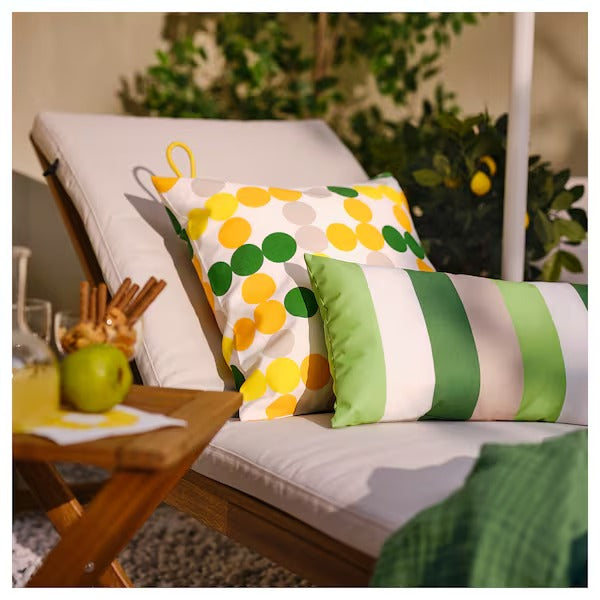 BRÖGGAN Cushion, in/outdoor, green, 30x58 cm