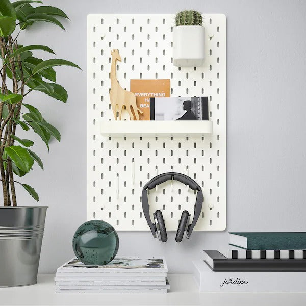 SKÅDIS Pegboard, white, 56x56 cm