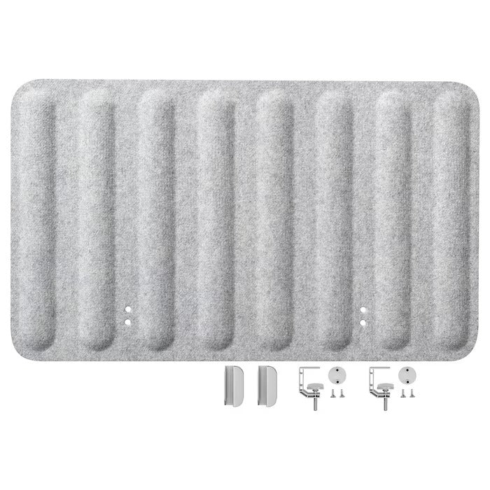 EILIF Screen for desk, dark grey, 80x48 cm