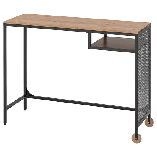 FJALLBO Laptop table, black, 100x36cm