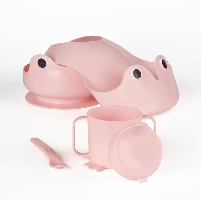 MATA 4-piece eating set, pink