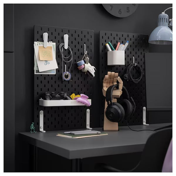 SKÅDIS Pegboard, black, 36x56 cm