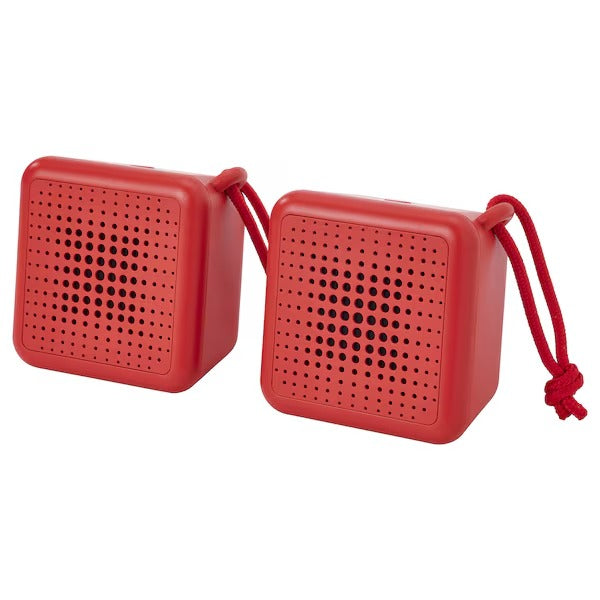 VAPPEBY Bluetooth speakers, black/set of 2 waterproof