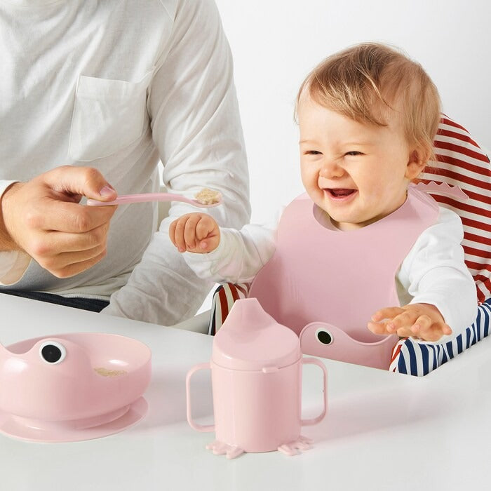 MATA 4-piece eating set, pink