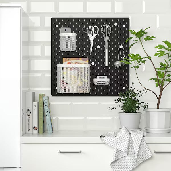 SKÅDIS Pegboard, black, 36x56 cm