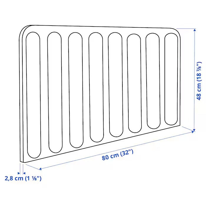 EILIF Screen for desk, dark grey, 80x48 cm