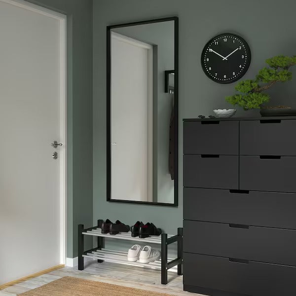NISSEDAL Mirror, black, 65x150 cm