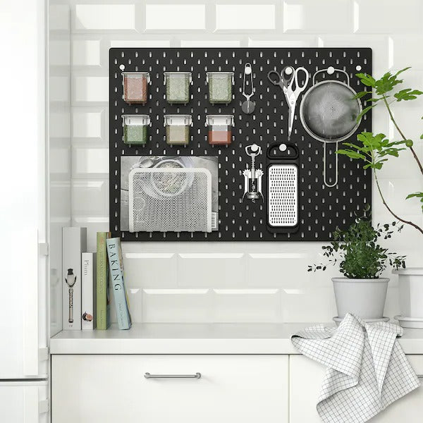 SKÅDIS Pegboard, black, 36x56 cm