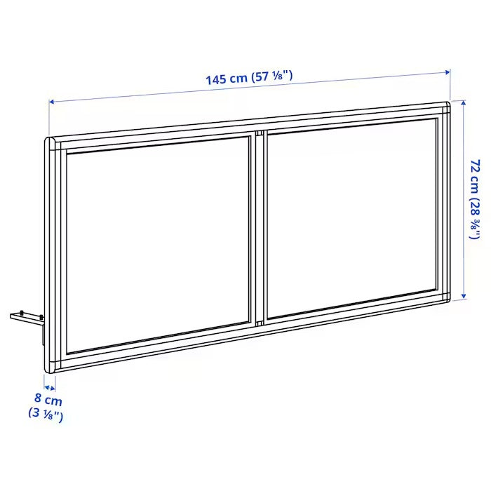 MITTZON Acoustic screen for desk, Gunnared beige, 145x72 cm