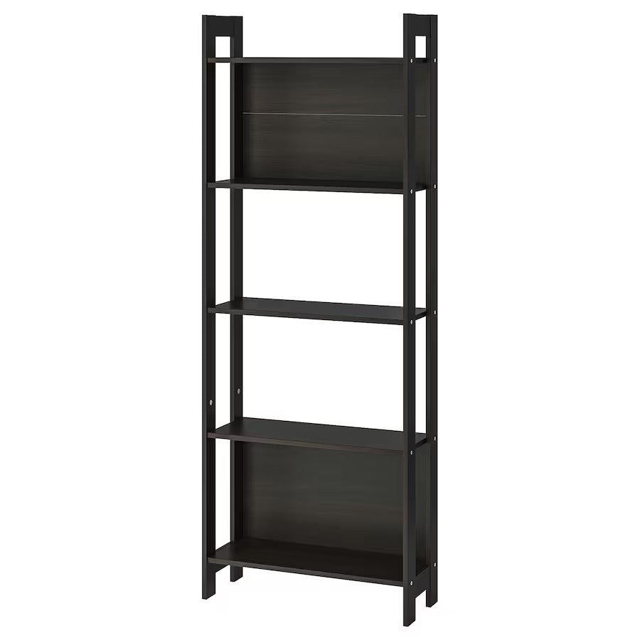 LAIVA Bookcase, black-brown, 62x165 cm