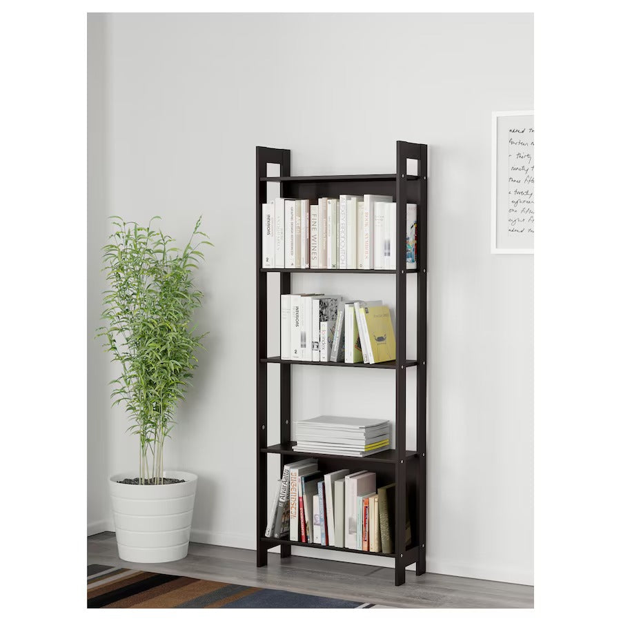 LAIVA Bookcase, black-brown, 62x165 cm