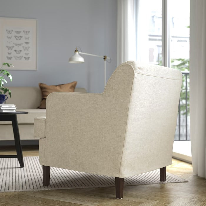 ROCKSJÖN Armchair, Klovsta grey/white