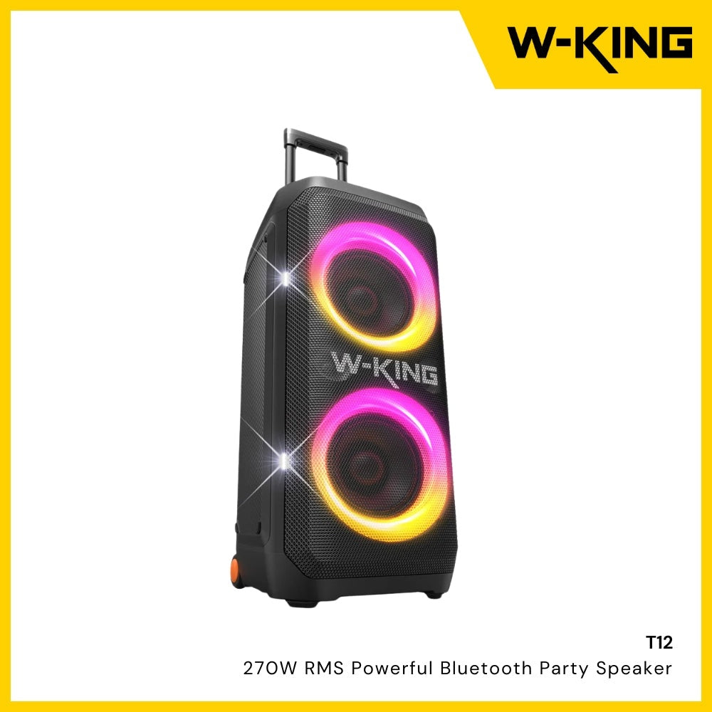 W-KING - T12 270W RMS With Subwoofer Bass Powerful Bluetooth Party Speaker