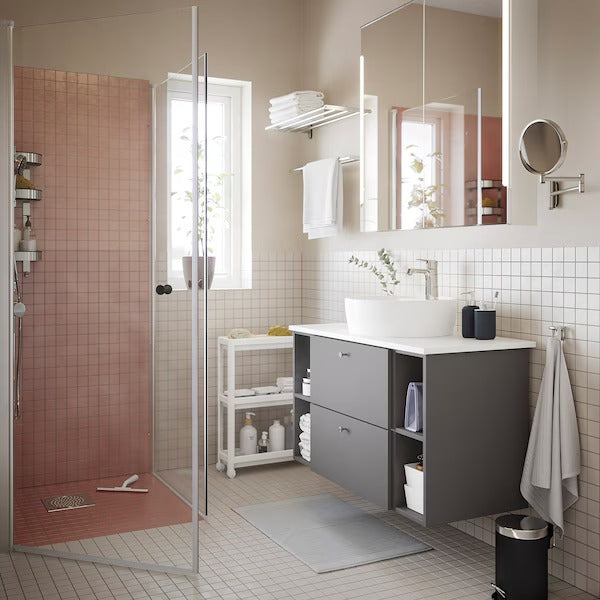 OPPEJEN Shower door, glass, 84x202 cm