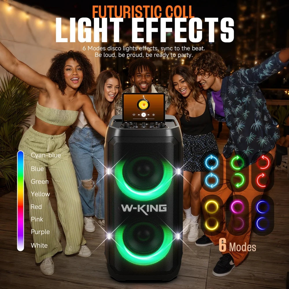 W-KING - T12 270W RMS With Subwoofer Bass Powerful Bluetooth Party Speaker