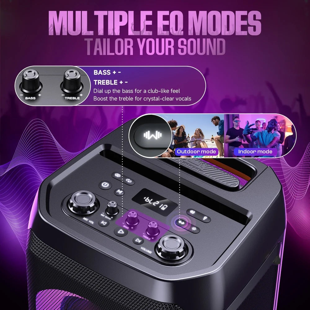 W-KING - T12 270W RMS With Subwoofer Bass Powerful Bluetooth Party Speaker