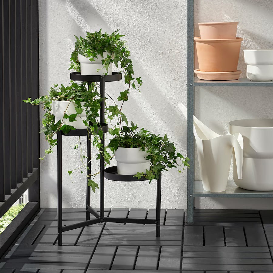 OLIVBLAD Plant stand, in/outdoor black, 58 cm