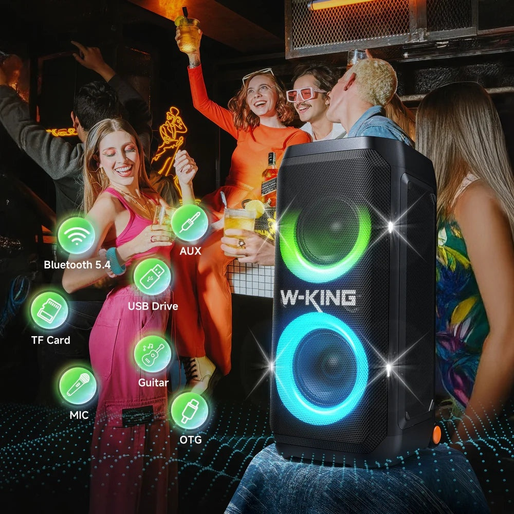 W-KING - T12 270W RMS With Subwoofer Bass Powerful Bluetooth Party Speaker