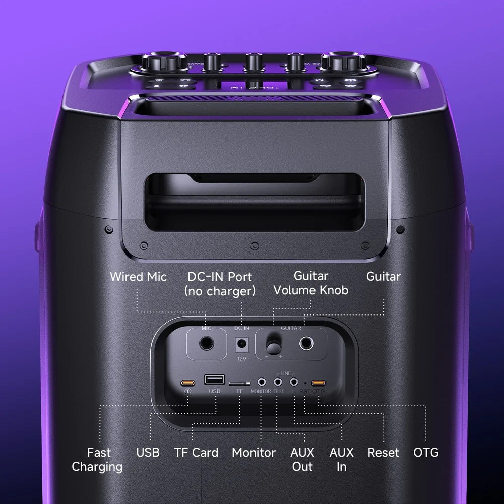 W-KING - T12 270W RMS With Subwoofer Bass Powerful Bluetooth Party Speaker
