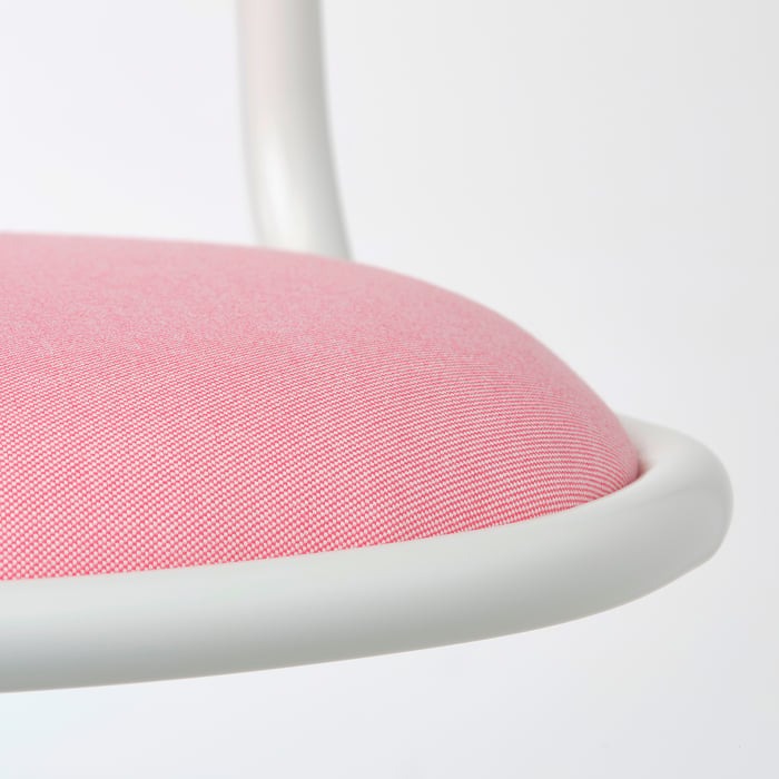 ÖRFJÄLL Children's desk chair, white/Vissle pink