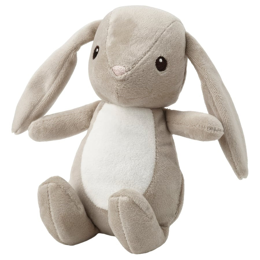 DVÄRGHARE Soft toy, bunny/beige, 21 cm