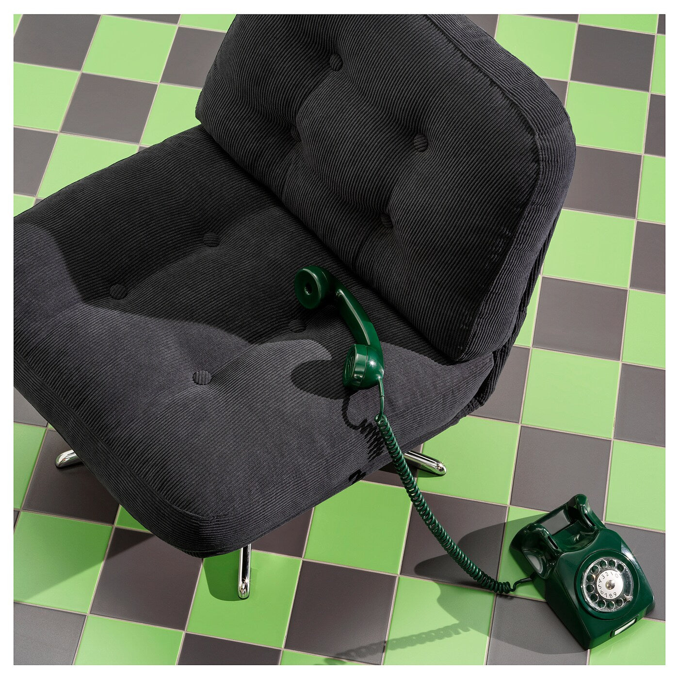 DYVLINGE Swivel armchair, Kelinge green