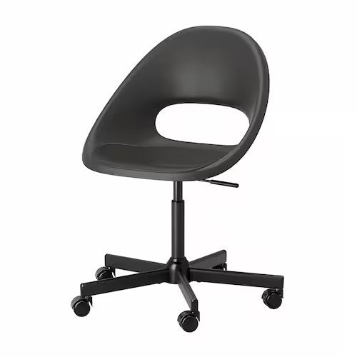 ELDBERGET / MALSKÄR Swivel chair, dark grey/black